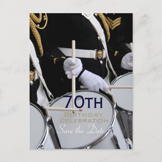 Royal British Band 70 Birthday Spara datum P Meddelande Vykort (Framsida)