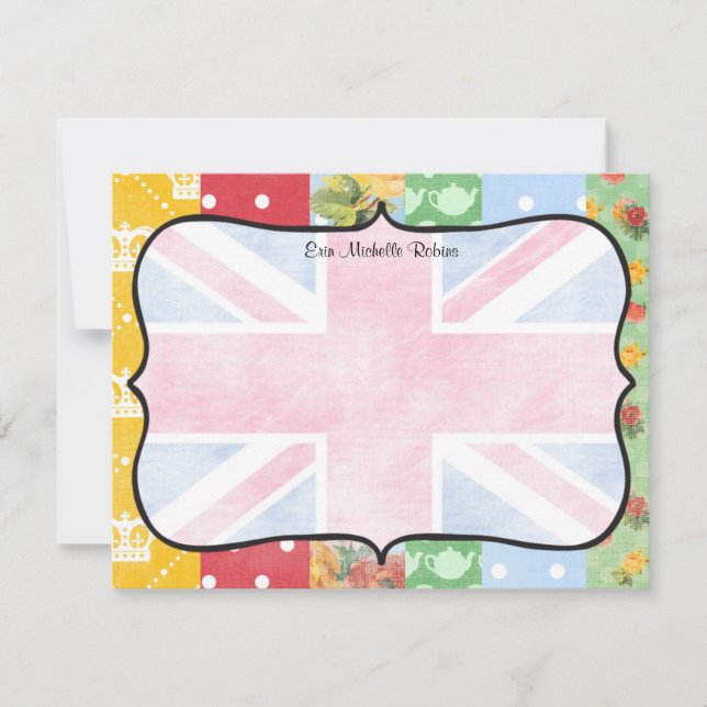 Royal British Personlig Flat Note Card Anteckningskort (Framsida)
