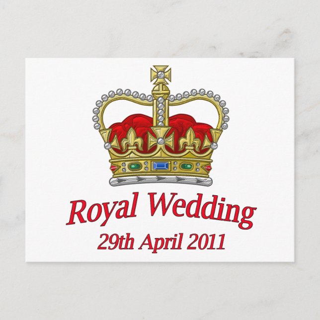 Royal Bröllop 29 april 2011 Vykort (Framsida)