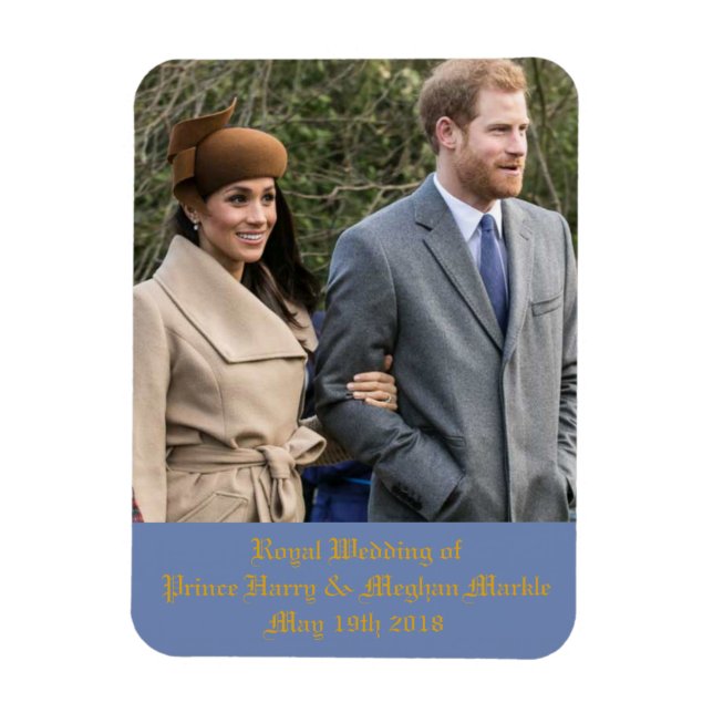 Royal Bröllop av prins Harry & Meghan Markle Magnet (Vertikal)