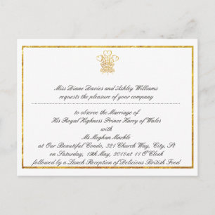 Royal Bröllop-bevakningspartiets inbjudan London