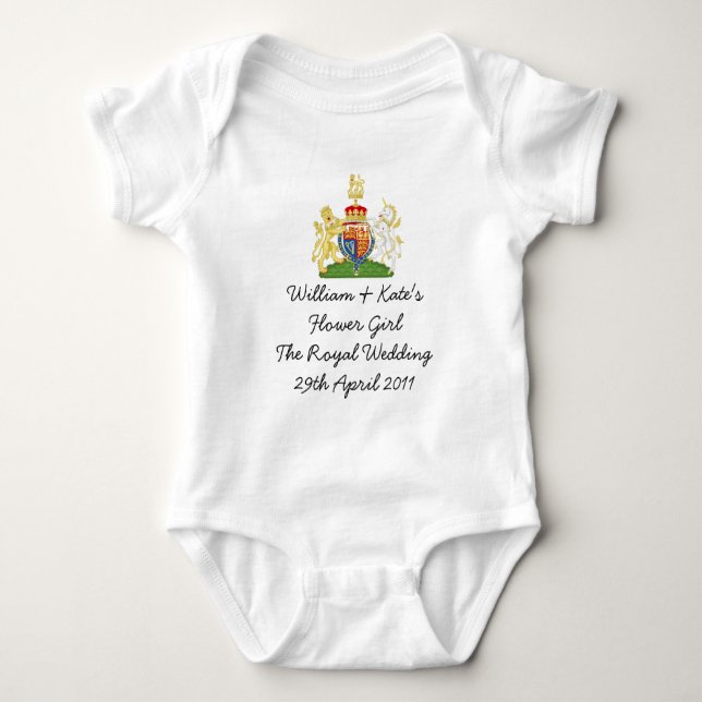 Royal Bröllop Blombarn, barnkläder Tee Shirt (Framsida)