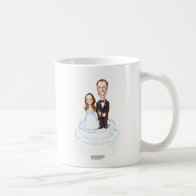 Royal Bröllop Catherine &William presenterar Tees  Kaffemugg (Höger)