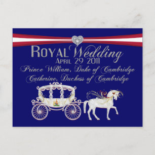 Royal Bröllop Duke och Duchess från Cambridge Post Vykort