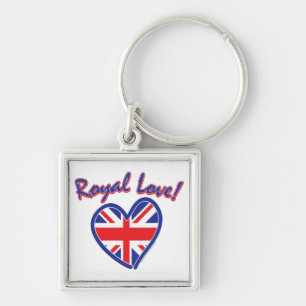 Royal Bröllop Fyrkantig Silverfärgad Nyckelring