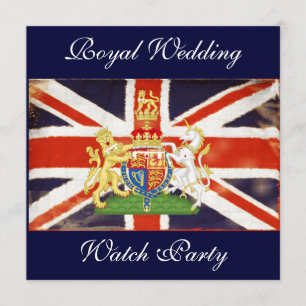 Royal Bröllop Jackar Arm Watch Party Inbjudan