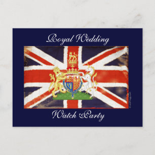 Royal Bröllop Jackar Arm Watch Party vykort