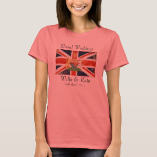 Royal Bröllop Jackar av Arm Wills och Kate Ringer T-shirt