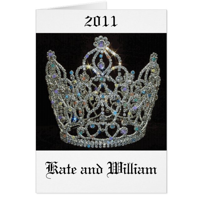 Royal Bröllop/Kate & William Hälsningskort (Framsidan)