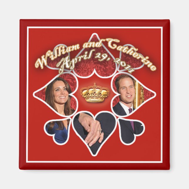 Royal Bröllop Magnet for Party favors (Framsidan)