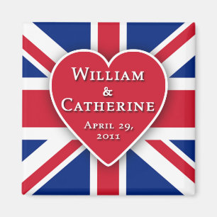 Royal Bröllop Magnet for Party favors