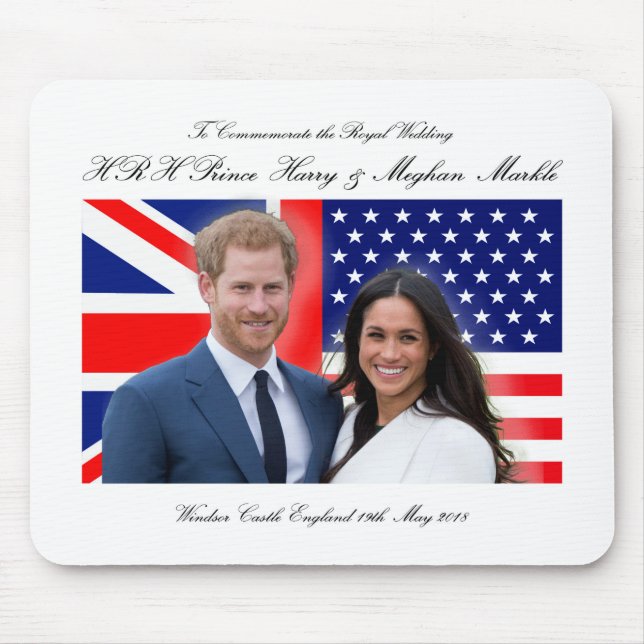 Royal Bröllop Prince Harry och Meghan Markle Musmatta (Framsidan)