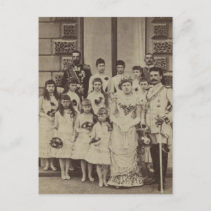 Royal Bröllop Princess Beatrice - familj Vykort