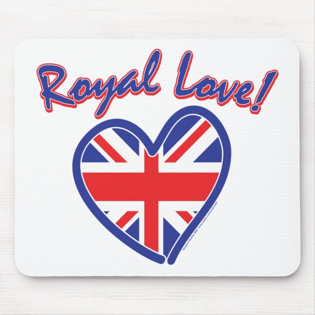 Royal Bröllop, Royal Kärlek, Union Jack Heart Musmatta (Framsidan)