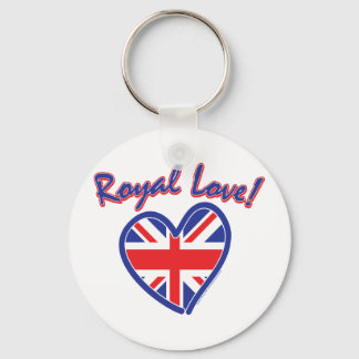 Royal Bröllop, Royal Kärlek, Union Jack Heart Nyckelring
