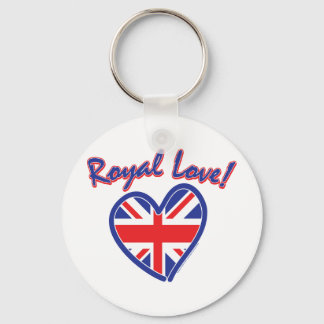 Royal Bröllop, Royal Kärlek, Union Jack Heart Nyckelring