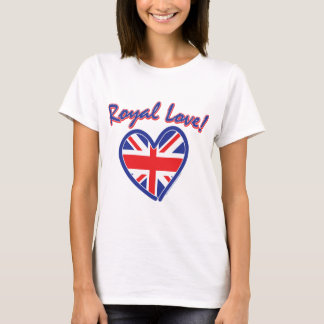 Royal Bröllop, Royal Kärlek, Union Jack Heart Tee Shirt