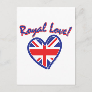 Royal Bröllop, Royal Kärlek, Union Jack Heart Vykort