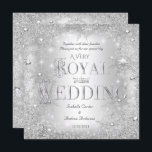 Royal Bröllop Silver Winter Wonderland Krona Inbjudningar<br><div class="desc">Royal Krona Bröllop Silver Winter Wonderland Snöflingor. Jul bröllop. Silver Grått-Gnistra-snöflingans utformning. Obs! Alla platta bilder,  de har inga riktiga juveler!</div>