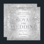 Royal Bröllop Silver Winter Wonderland Krona Inbjudningar<br><div class="desc">Royal Krona Bröllop Silver Winter Wonderland Snöflingor. Jul bröllop. Silver Grått-Gnistra-snöflingans utformning. Obs! Alla platta bilder,  de har inga riktiga juveler!</div>