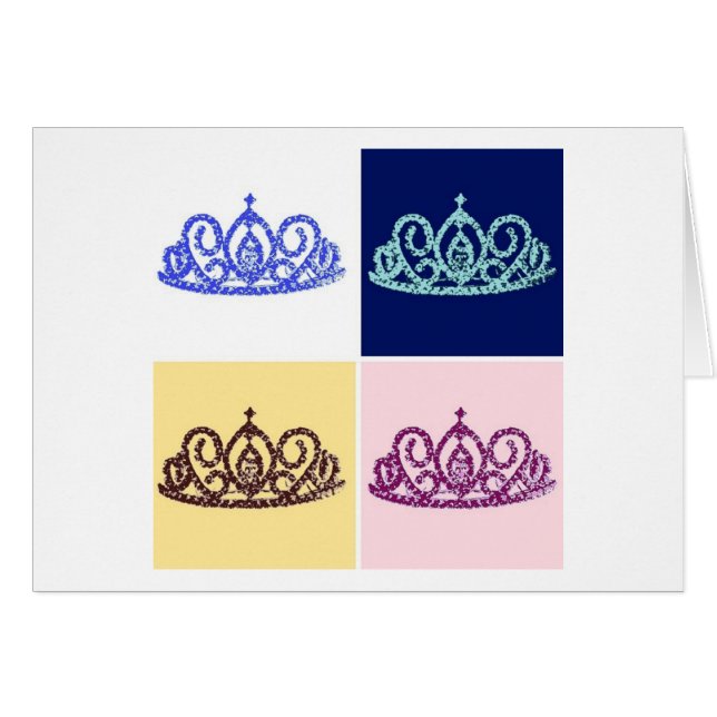 Royal Bröllop Tiaras Hälsningskort (Framsidan Horizontal)