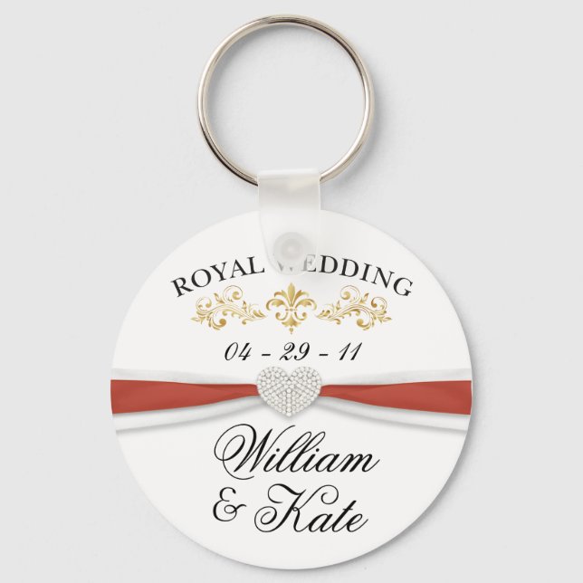 Royal Bröllop - William & Kate Elegant Keepsakes Nyckelring (Framsida)