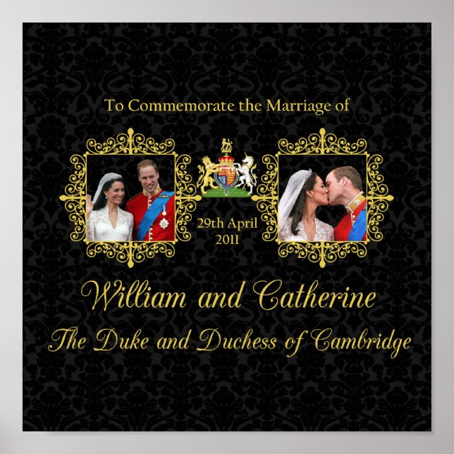 Royal Bröllop - William och Kate Poster (Framsidan)