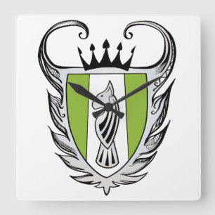 Royal Bull Terrier Fyrkantig Klocka