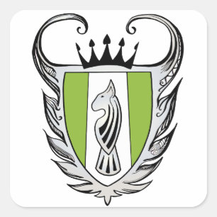 Royal Bull Terrier Fyrkantigt Klistermärke