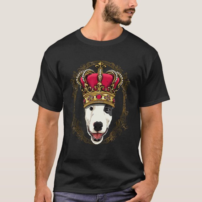 Royal Bull Terrier King Queen Princess Puppy Bully T Shirt (Framsida)