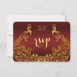 Royal Burgundy Guld Peacock Bröllop OSA
