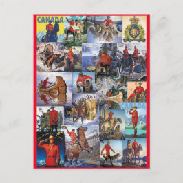Royal Canadian Mounted Police Collage Vykort