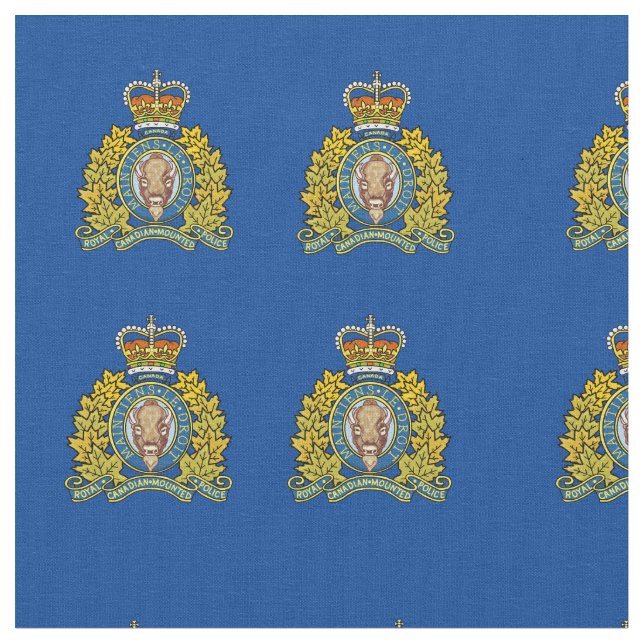 Royal Canadian Mounted Police Logotyp Fabric Tyg (Närbild)