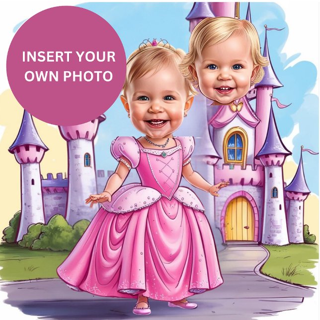 Royal Caricature Princess 4e födelsedagen Pappersservett (Skapare uppladdad)
