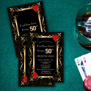 Royal Casino Poker Raring 50:e födelsedagsutslag Inbjudningar