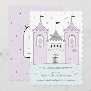 Royal Castle Girl-Twillingar, babyinbjudan Inbjudningar