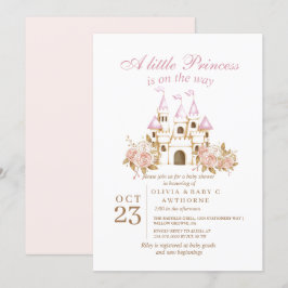 Royal Castle Princess Baby Shower Inbjudningar