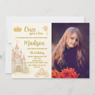 Royal Castle Princess Birthday bjudande Inbjudningar