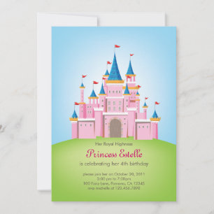 Royal Castle Princess Birthday-inbjudan Inbjudningar