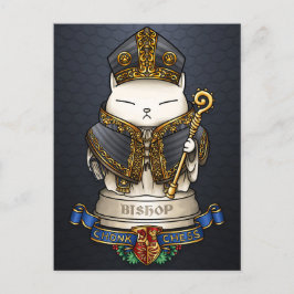 Royal Cat Chess Bishop Biet Helg Vykort