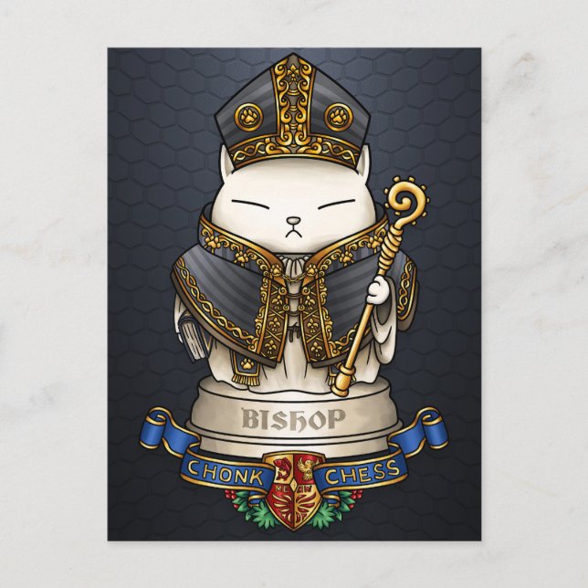 Royal Cat Chess Bishop Biet Helg Vykort (Framsida)
