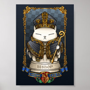 Royal Cat Chess Bishop Biet Poster