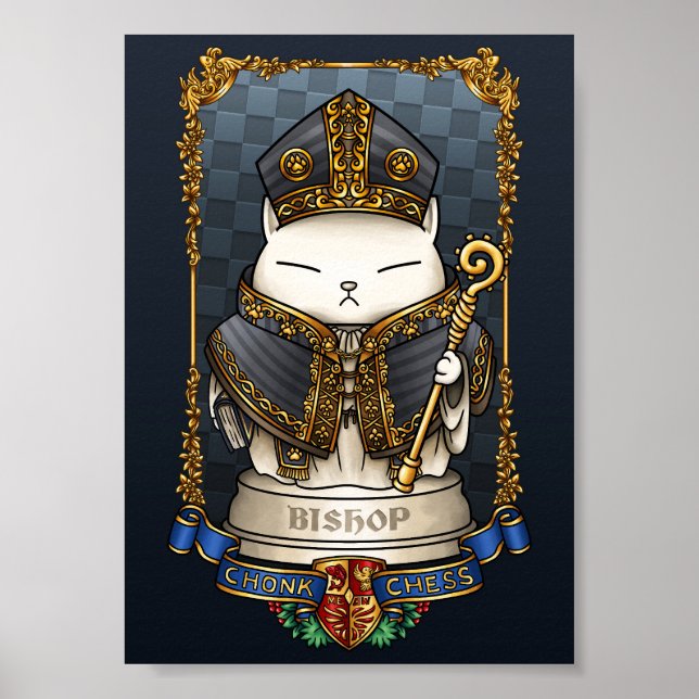 Royal Cat Chess Bishop Biet Poster (Framsidan)
