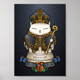 Royal Cat Chess Bishop Biet Poster