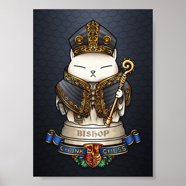 Royal Cat Chess Bishop Biet Poster (Framsidan)