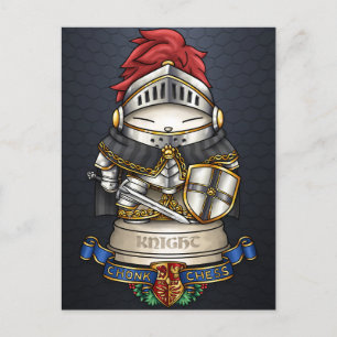 Royal Cat Chess Knight Biet Helg Vykort
