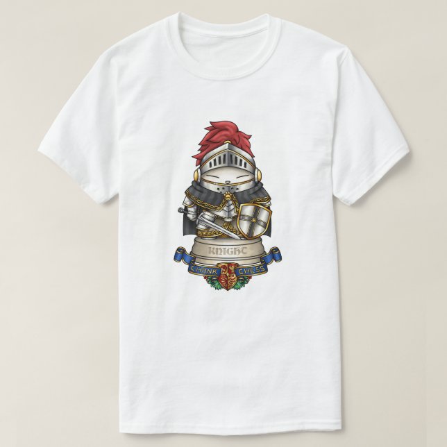 Royal Cat Chess Knight Biet T Shirt (Design framsida)
