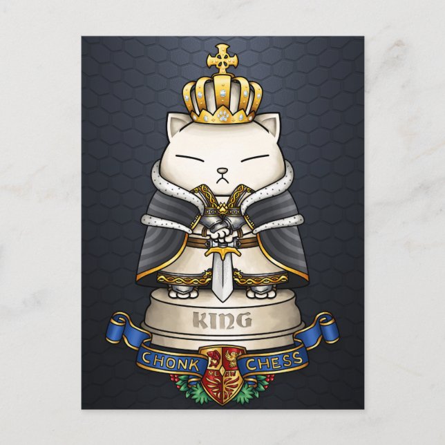 Royal Cat Chess Kung Biet Helg Vykort (Framsida)