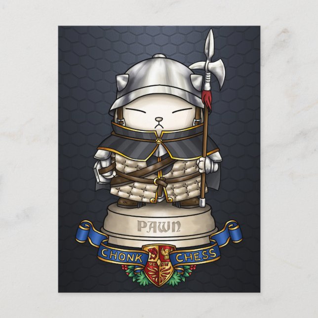Royal Cat Chess Pawn Biet Helg Vykort (Framsida)