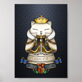 Royal Cat Chess Queen Biet Poster